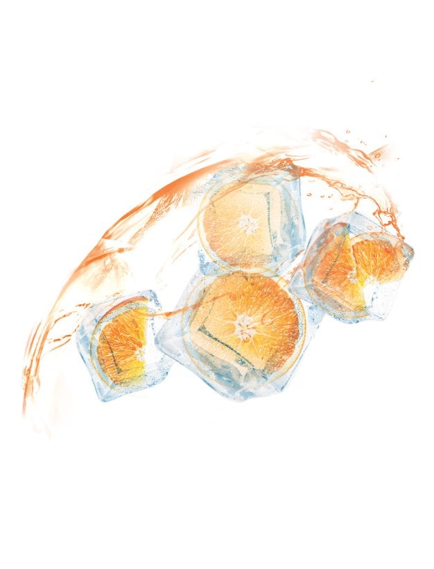 naranjas en hielo