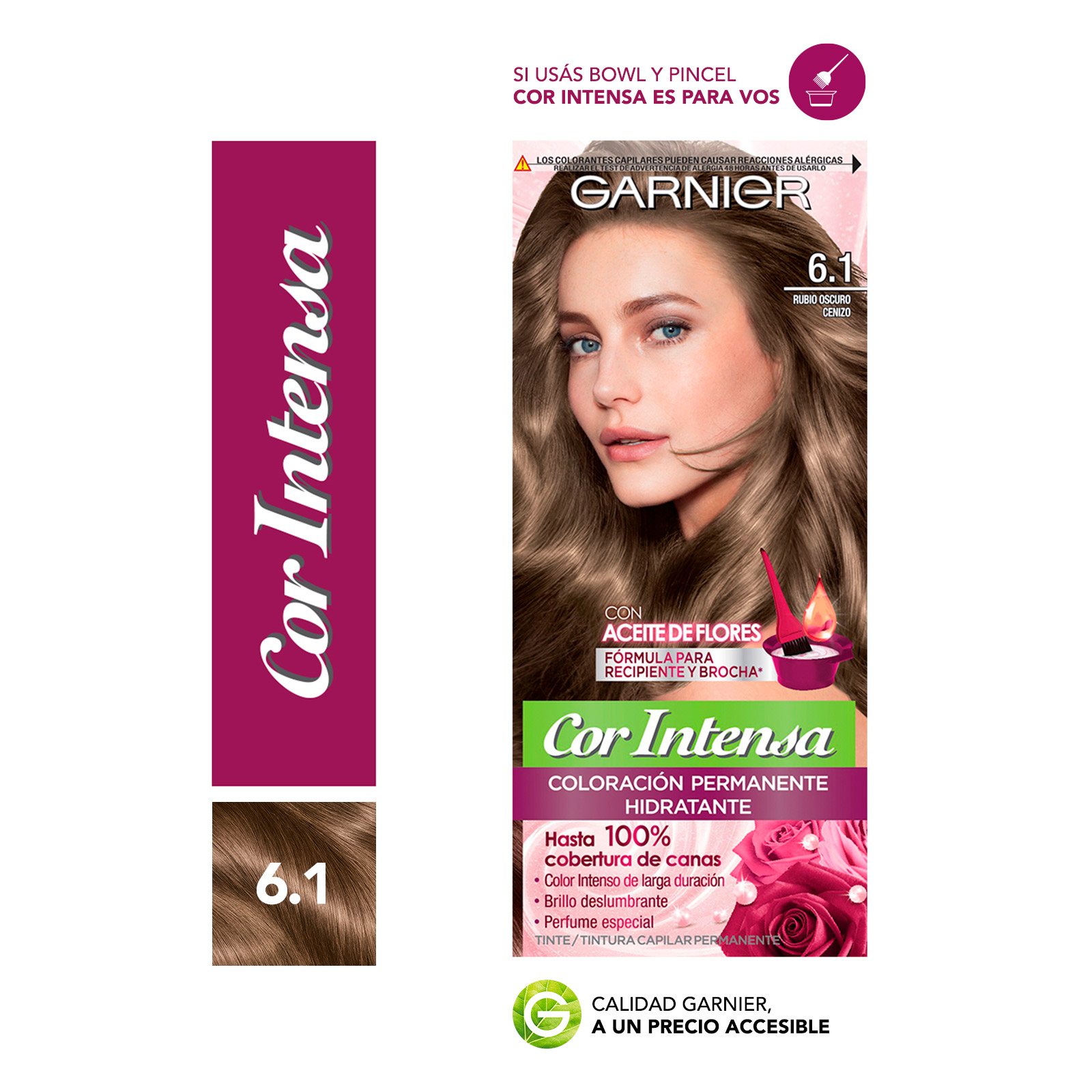 Tono 6.1 Rubio Oscuro Ceniza Garnier
