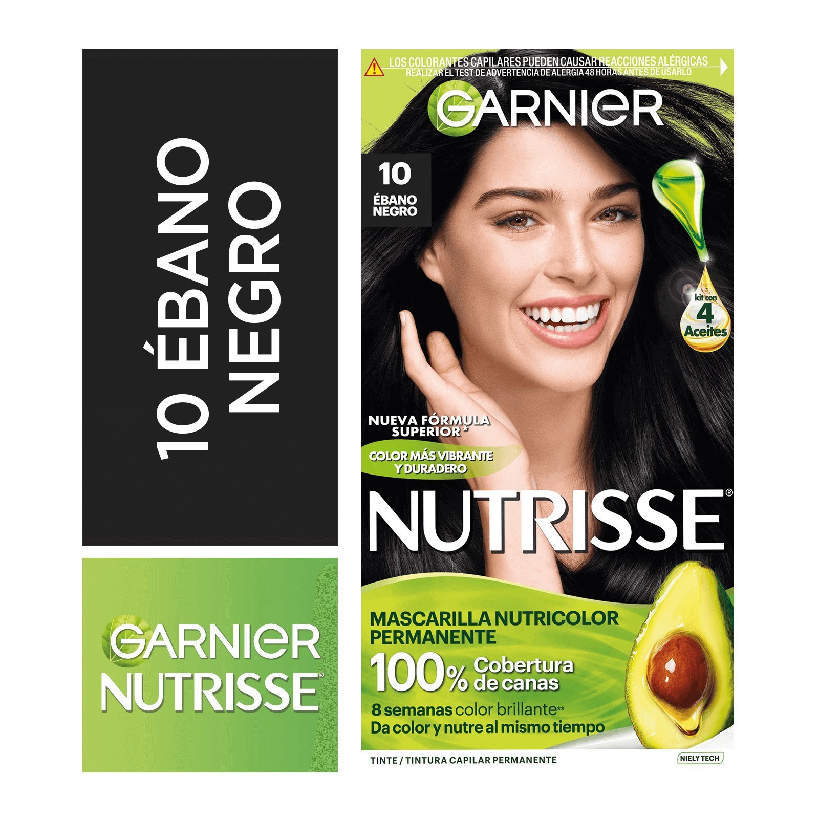 Tono 10 Ebano Negro Clásico Garnier