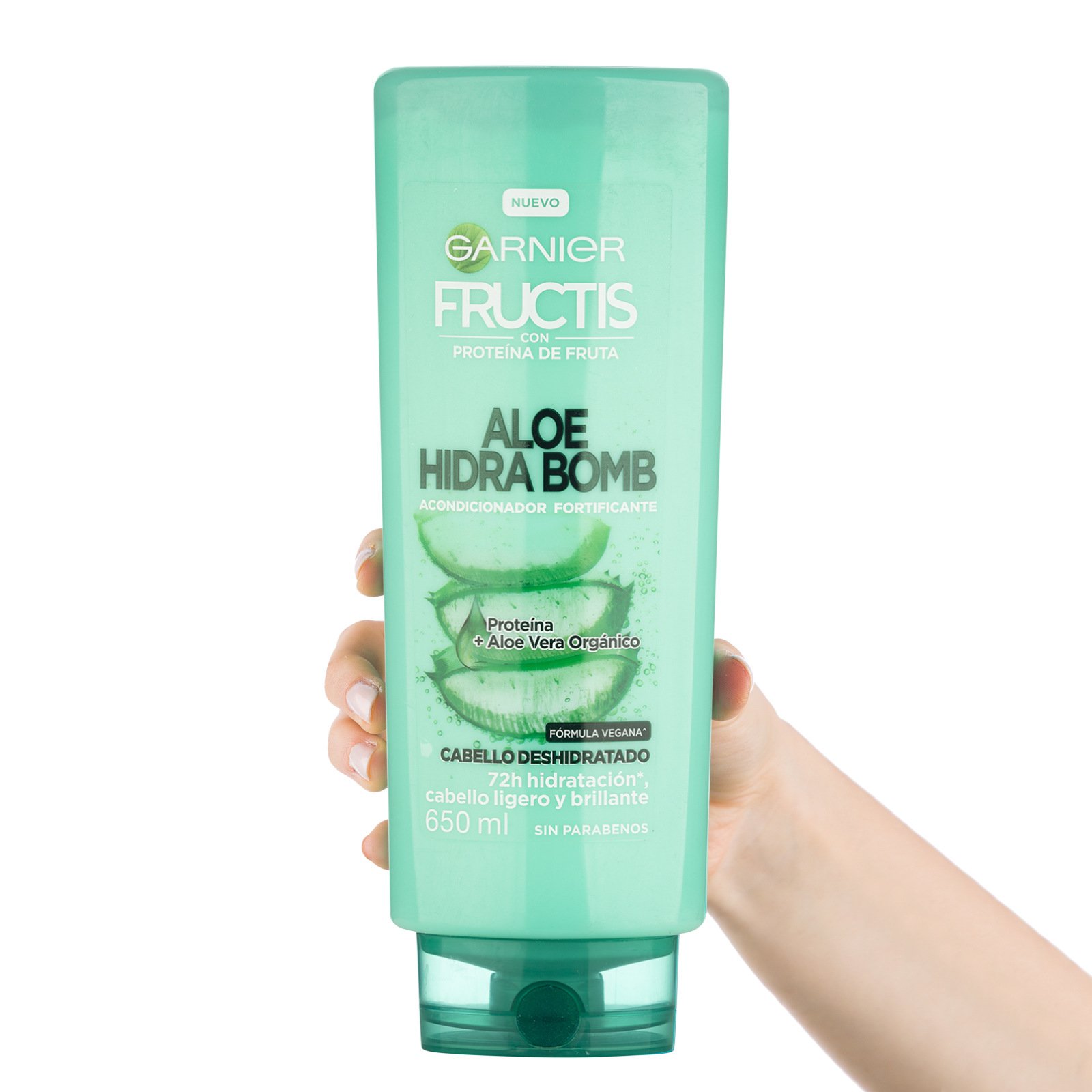 Acondicionador Hidra Bomb Fructis con aloe Garnier.