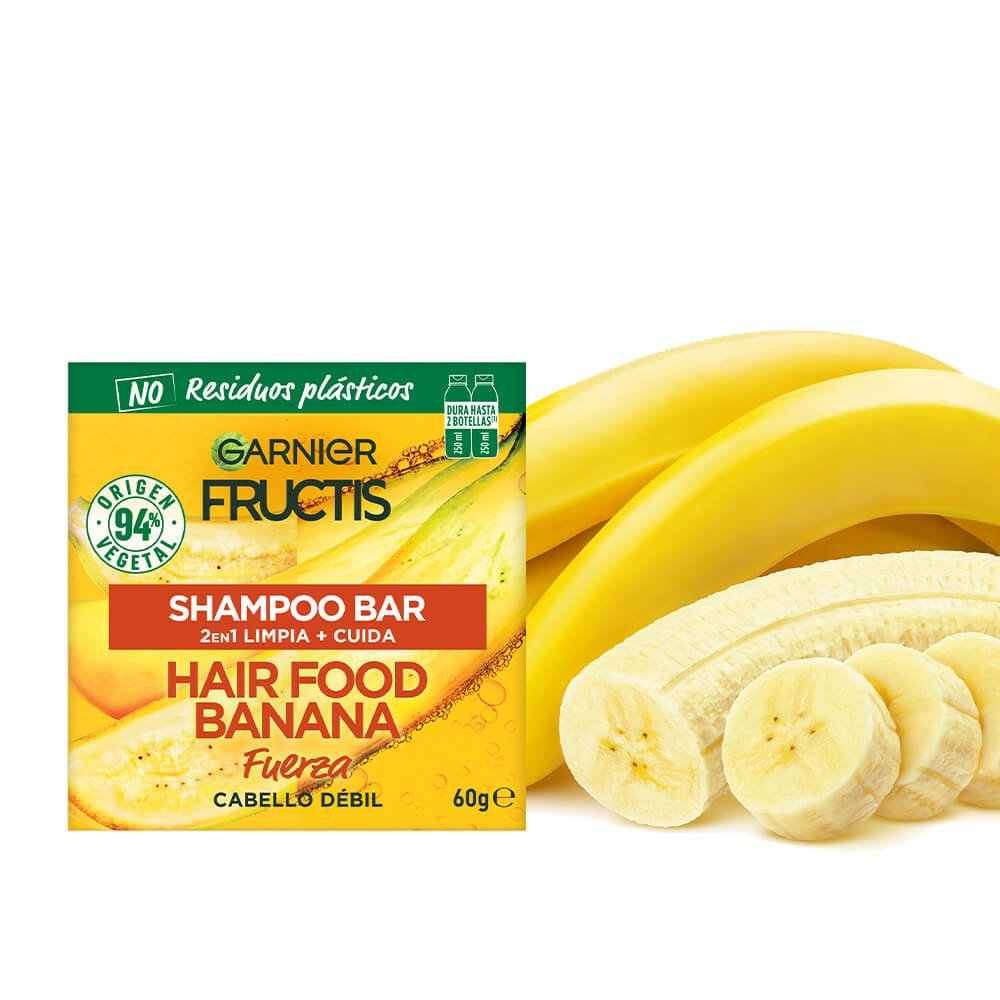 Shampoo Sólido Banana Fructis Hair Food Garnier Argentina