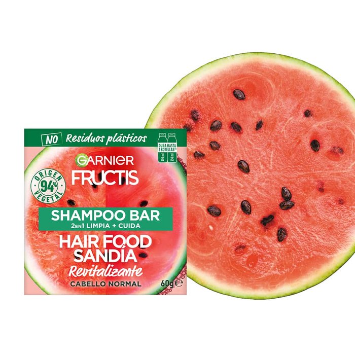 Shampoo Sólido Sandía Fructis Hair Food Garnier Argentina