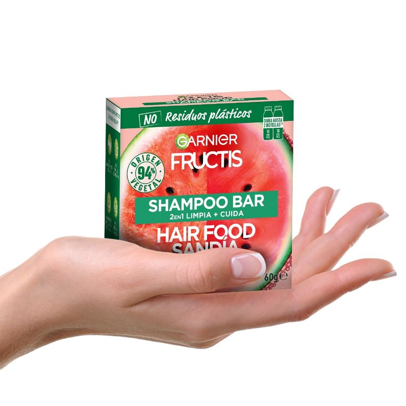 Shampoo Sólido Sandía Fructis Hair Food Garnier Argentina