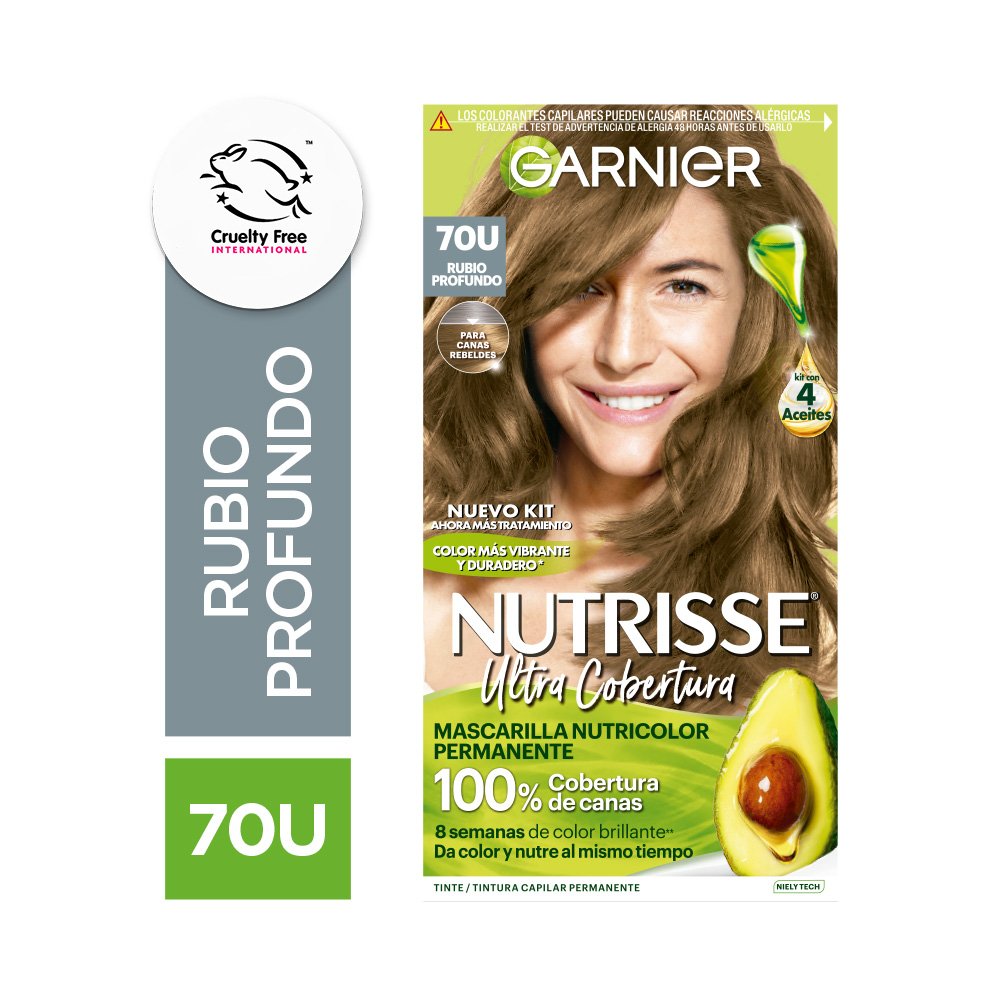 Tintura Nutrisse de Garnier tono 80 Rubio Claro Profundo