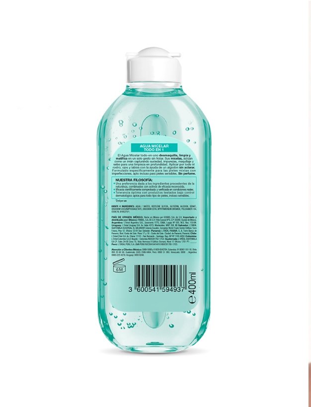 Agua Micelar Pure Active dorso