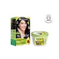 Kit de tinte Nutrisse de Garnier, coloración 1B negro azabache.